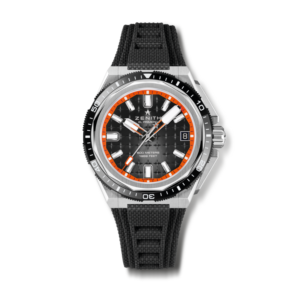 Zenith DEFY EXTREME DIVER 42.5 mm Black Dial Brushed Titanium Fabric Strap 95.9600.3620/21.I300