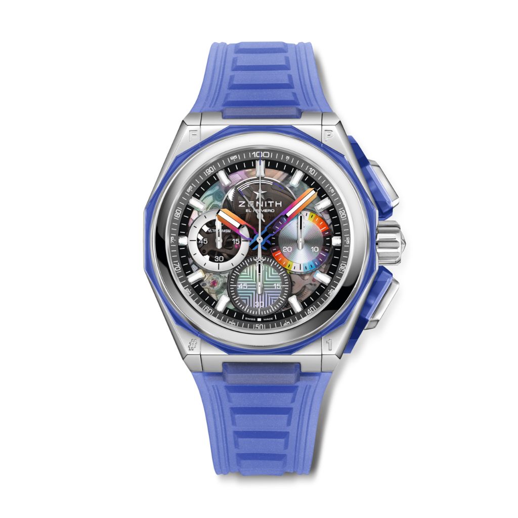 Zenith DEFY EXTREME FELIPE PANTONE EDITION 45 mm Black Dial Polished Stainless Steel Rubber Strap 03.9100.9004/49.I210