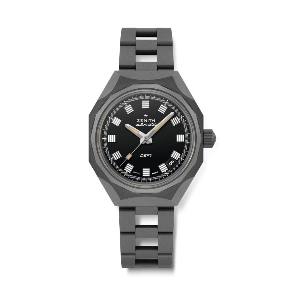Zenith DEFY REVIVAL SHADOW 37 mm Black Dial Microblasted Titanium Bracelet 97.A3642.670/21.M364