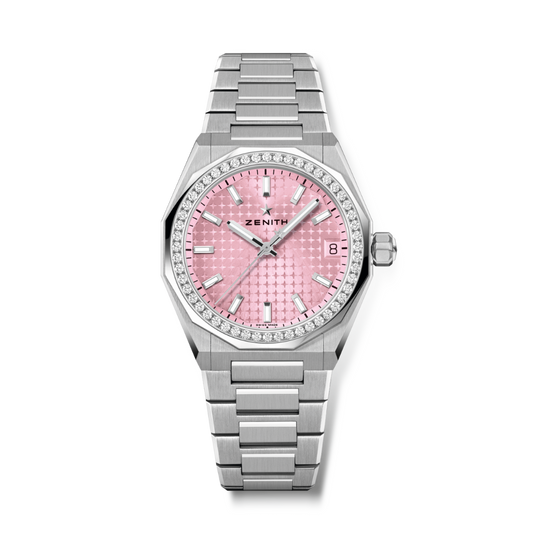 Zenith DEFY SKYLINE 36 mm Pink Dial with Diamonds Stainless Steel Bracelet 16.9400.670/18.I001