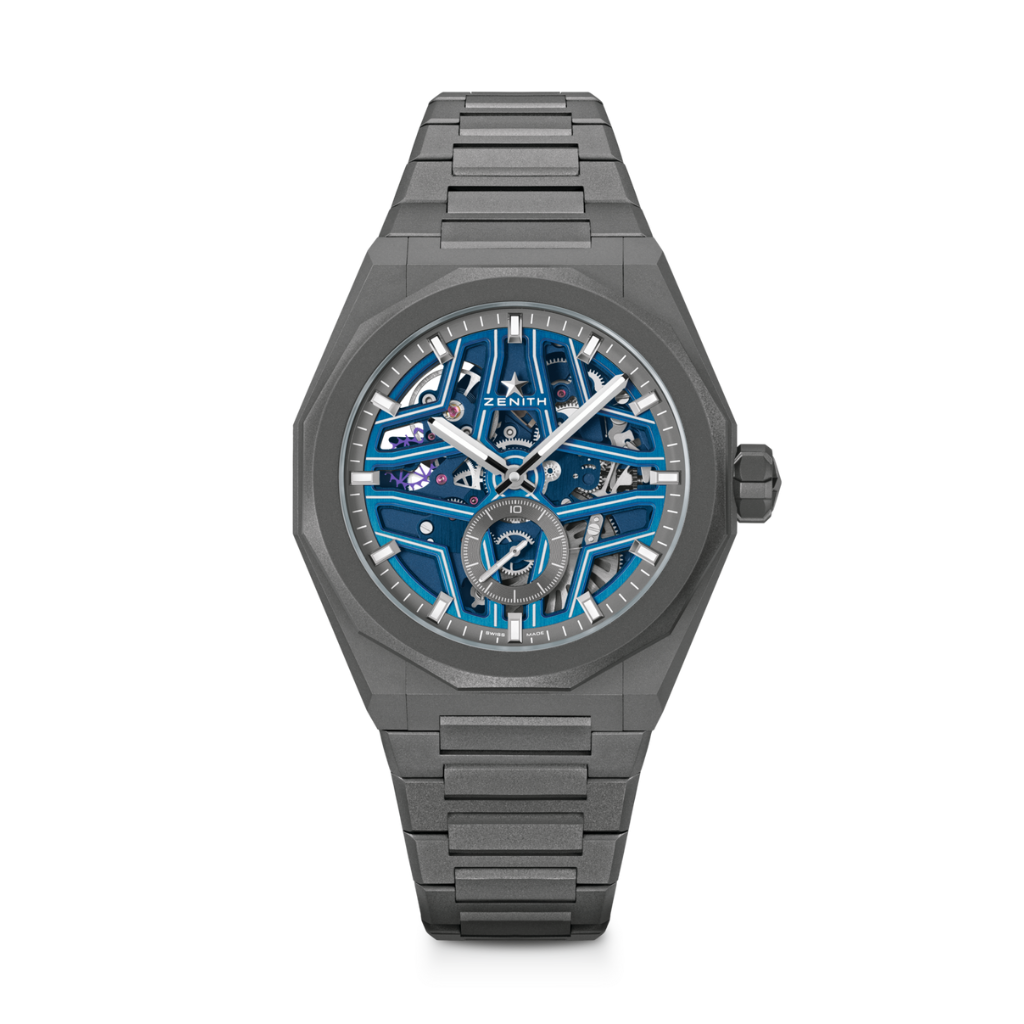 Zenith DEFY Skyline Skeleton 41 mm Blue Dial Microblasted Titanium Bracelet 97.9300.3620/79.I001