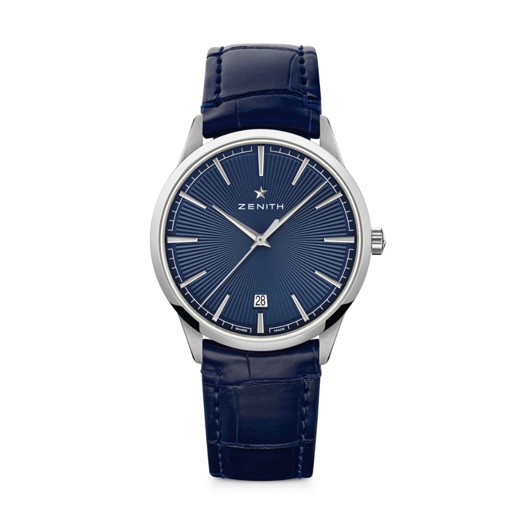 Zenith ELITE CLASSIC 40.5 mm Blue Dial Stainless Steel   Leather Strap 03.3100.670/02.C922