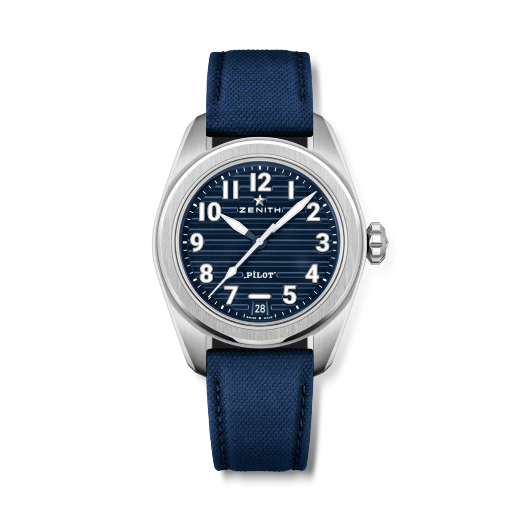 Zenith PILOT AUTOMATIC 40 mm Blue Dial Stainless Steel Rubber Strap 03.4000.3620/51.I003
