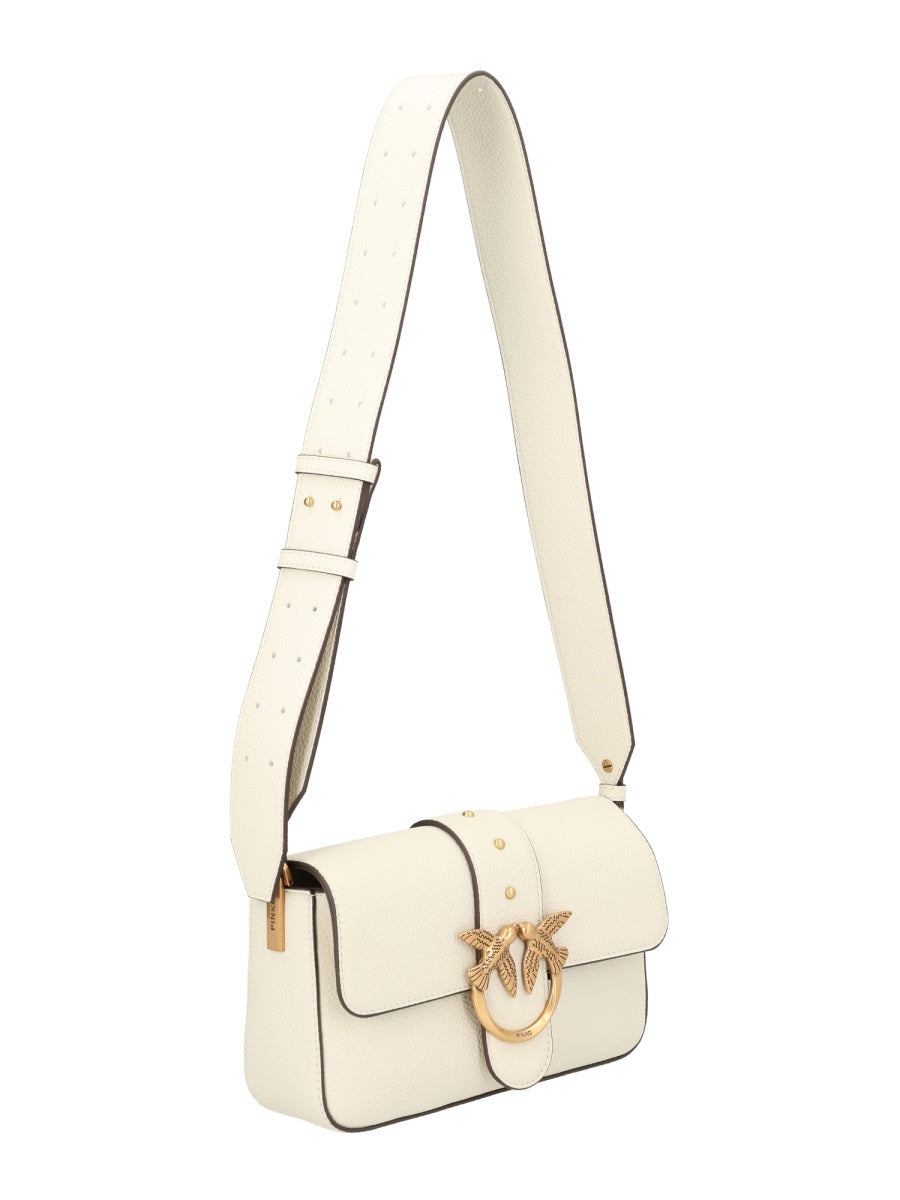 WHITE LEATHER SHOULDER BAG