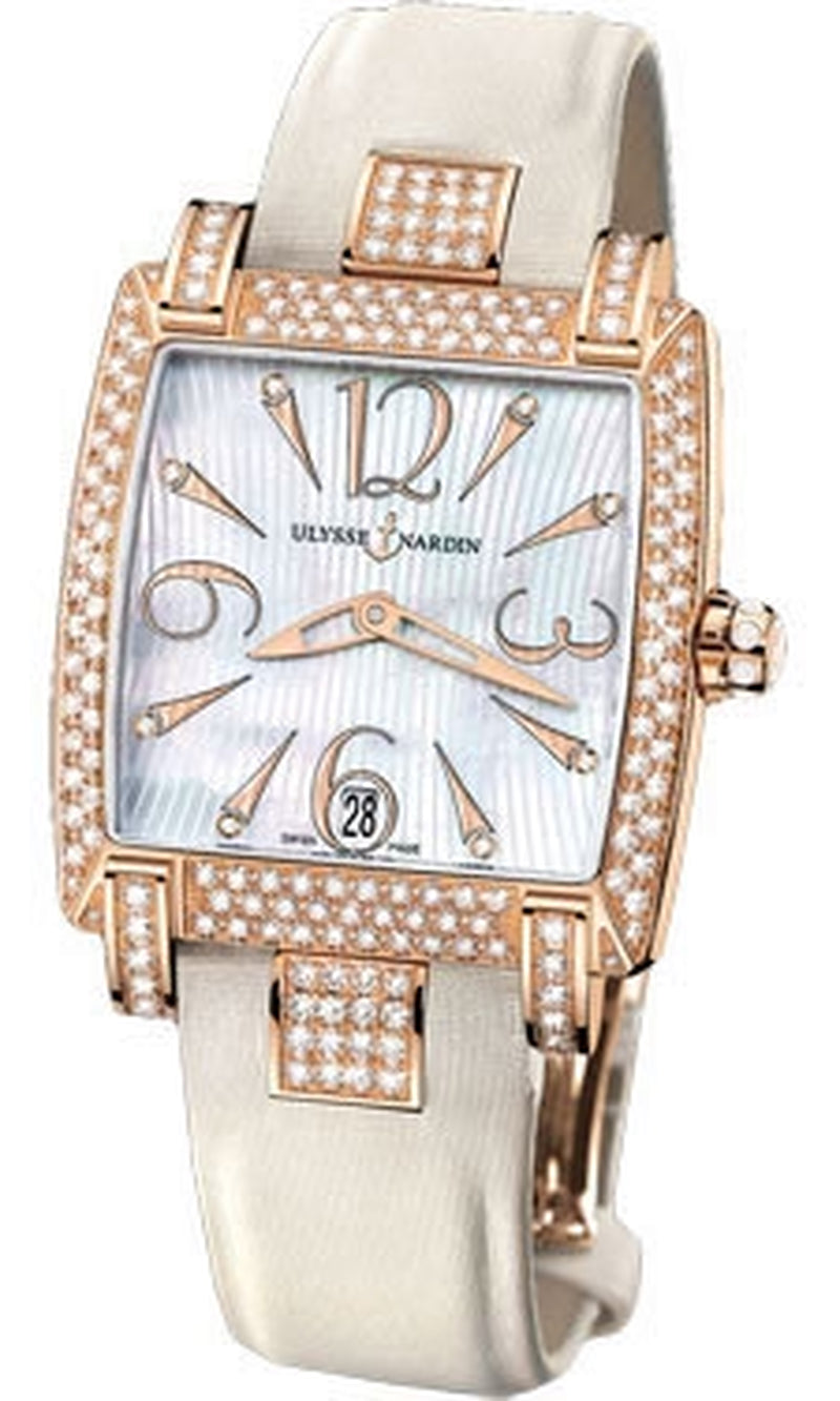 '- Caprice - Rose Gold - Diamonds - Leather Strap