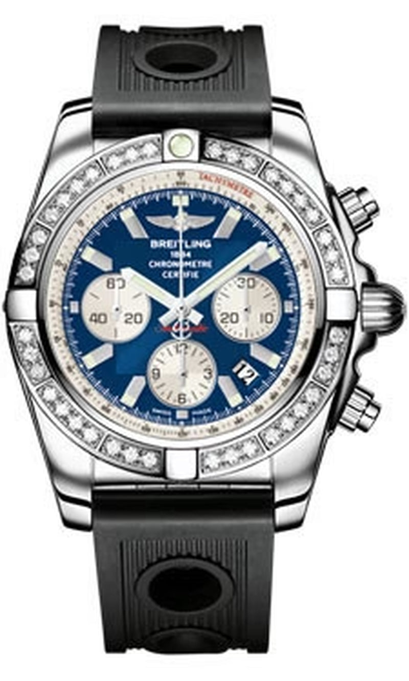 '- Chronomat 44 Steel 40 Diamond Bezel - Ocean Racer Strap