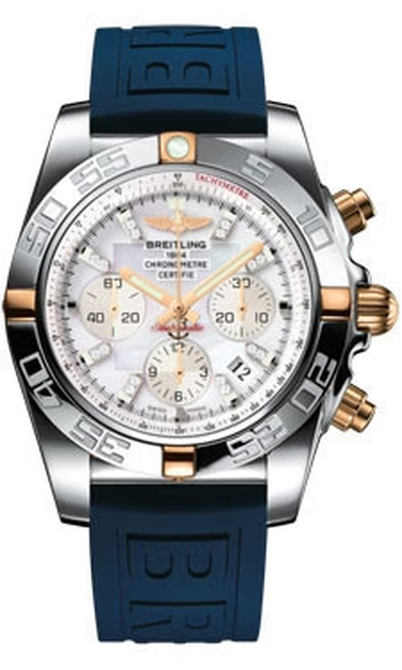 '- Chronomat 44 Two-Tone Polished Bezel - Diver Pro III Strap