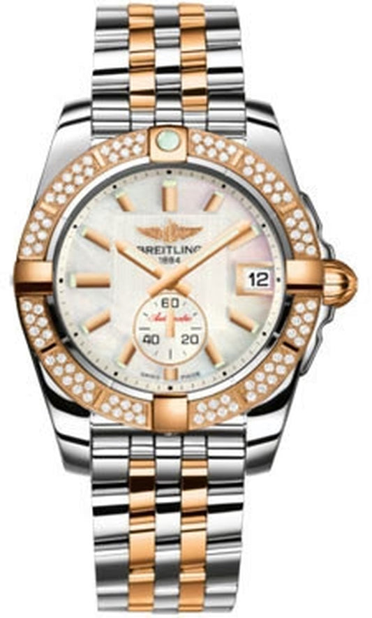 '- Galactic 36 Automantic Steel-Rose Gold - Diamond Bezel - Pilot Bracelet