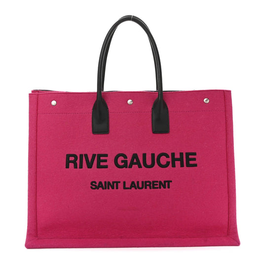 Wool Rive Gauche Tote Fuchsia