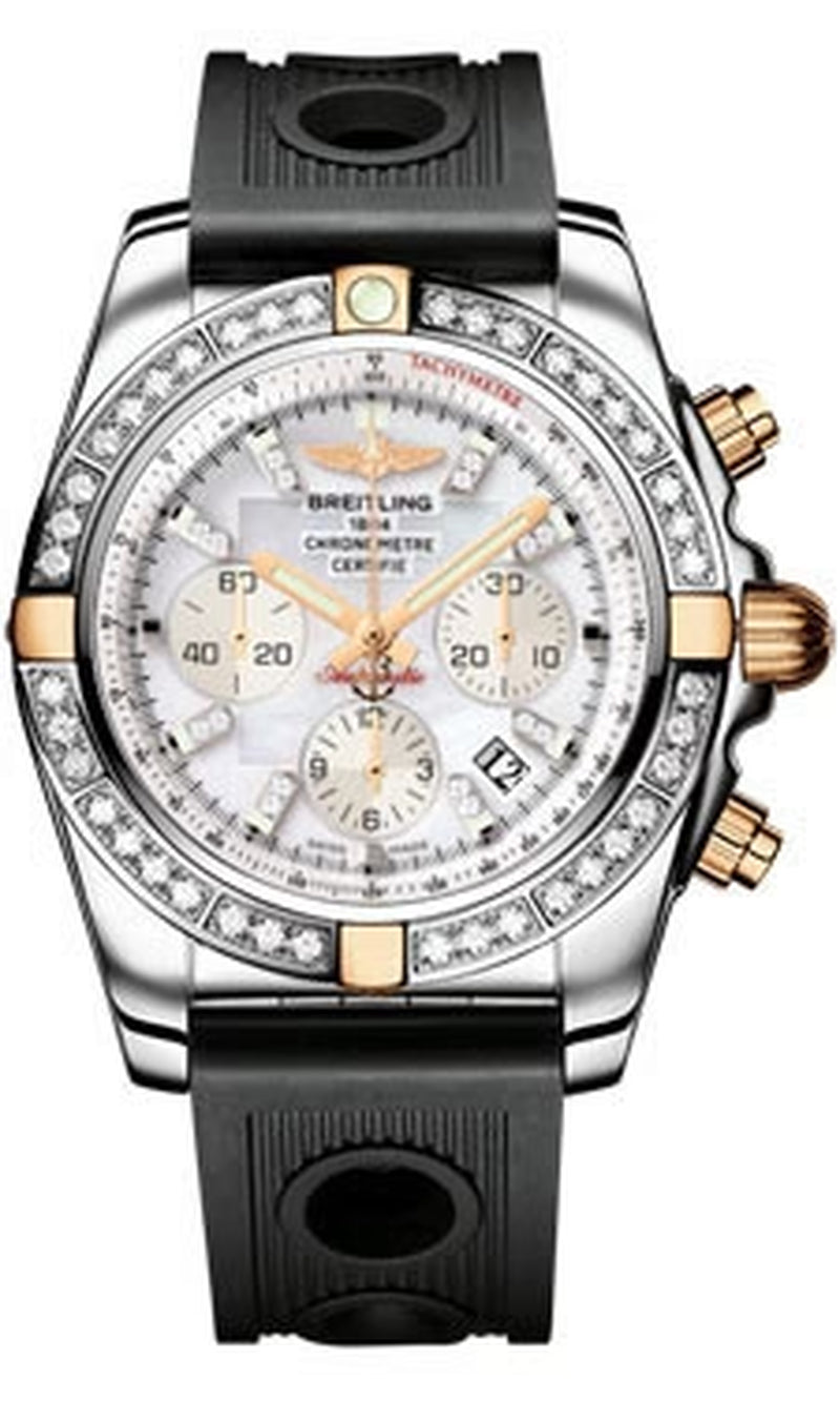 '- Chronomat 44 Two-Tone 40 Diamond Bezel - Ocean Racer Strap
