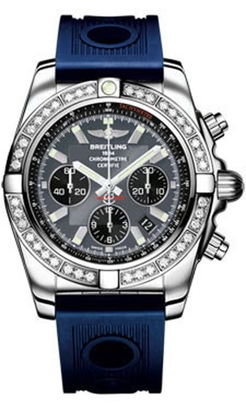 '- Chronomat 44 Steel 40 Diamond Bezel - Ocean Racer Strap