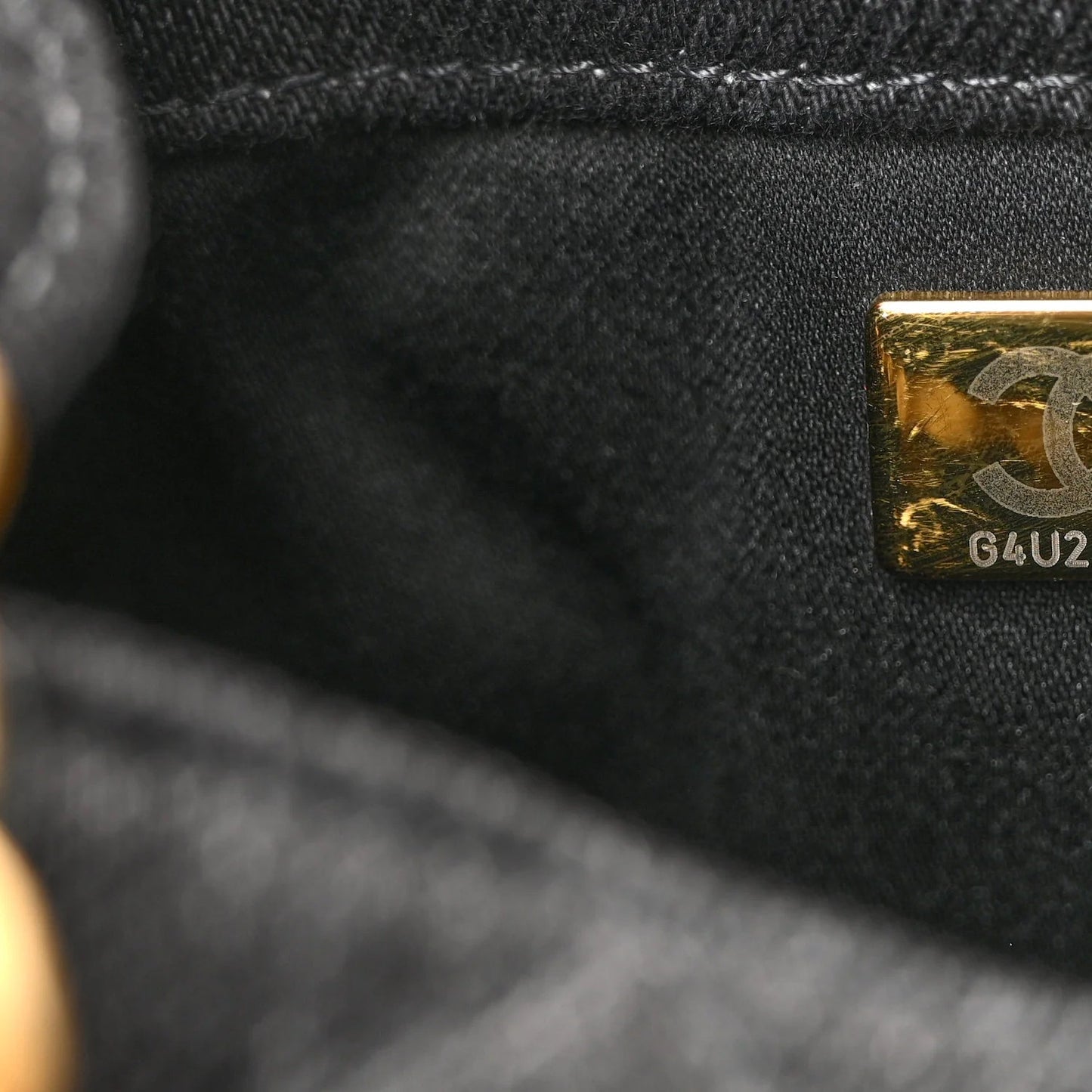 Washed Denim Quilted Small  25 Handbag Black