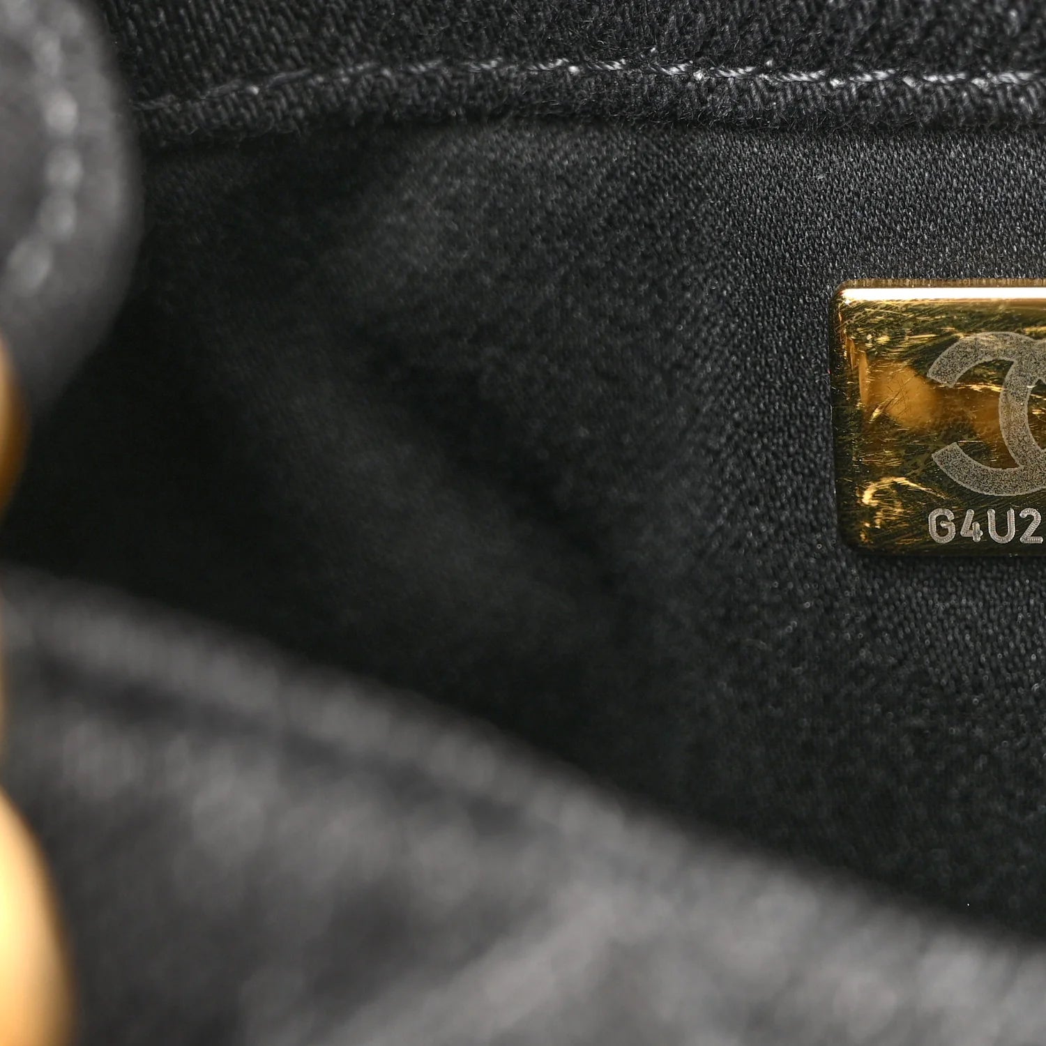 Washed Denim Quilted Small  25 Handbag Black