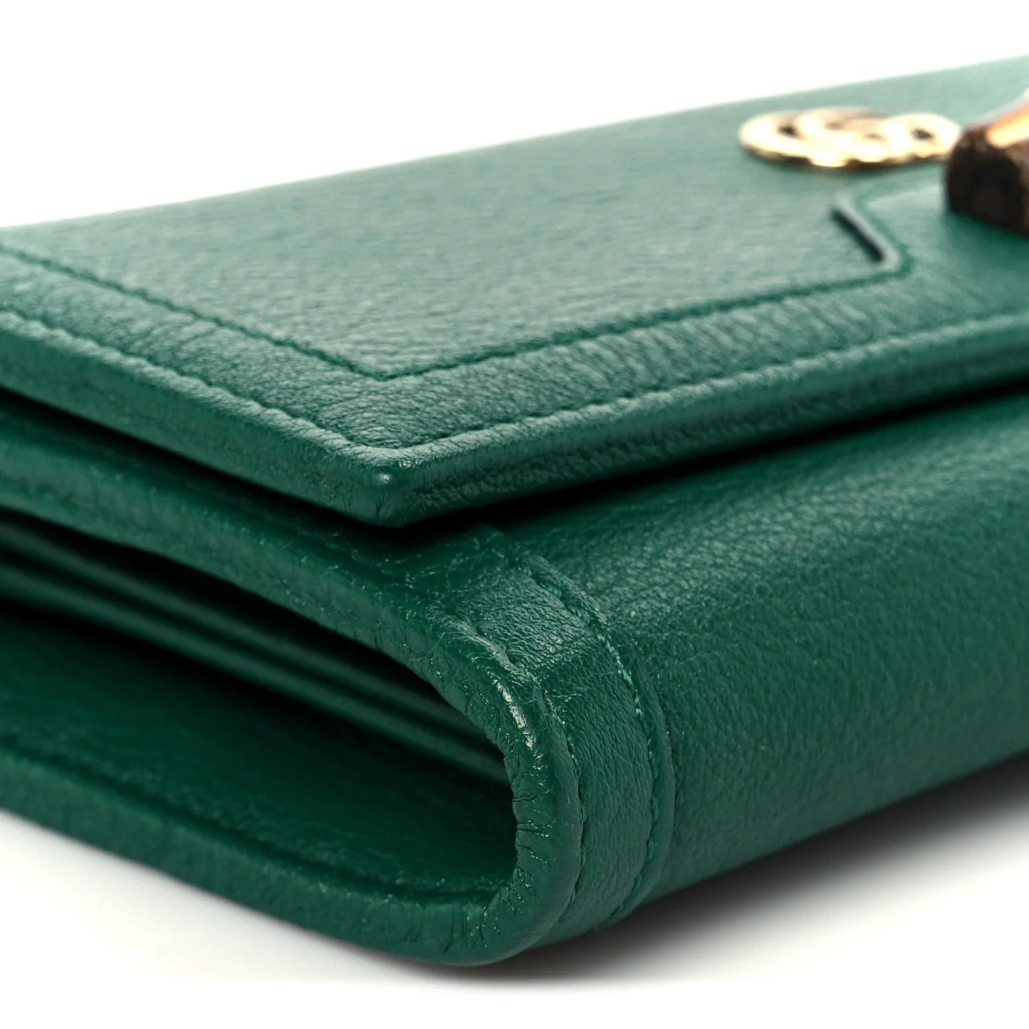 Wonka Grain Calfskin Diana Chain Wallet Black