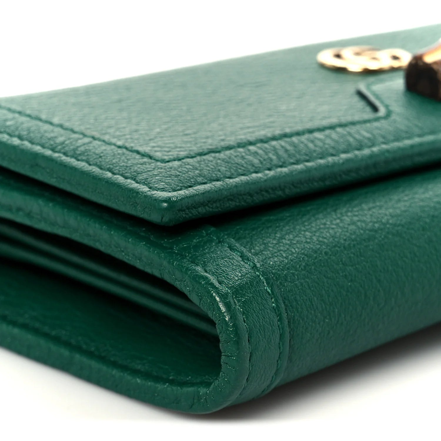 Wonka Grain Calfskin Diana Chain Wallet Black