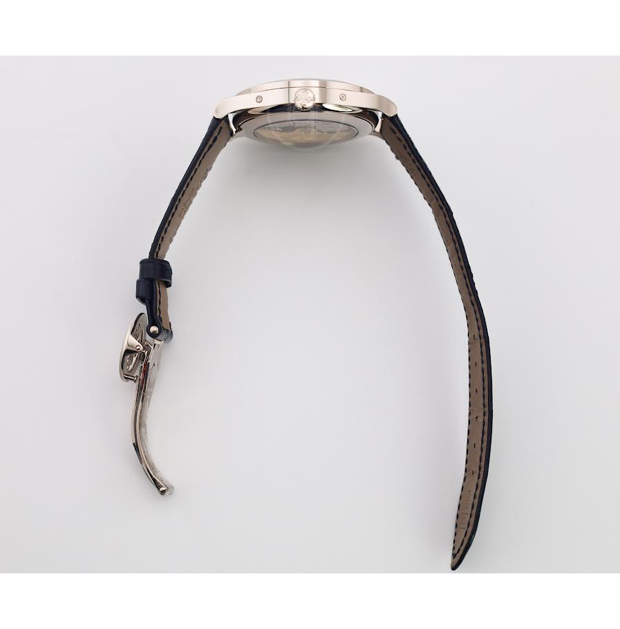 Patek Philippe Complications Annual Calendar Moon Phases White Gold Blue Baguette Diamond Dial | 5396G-017