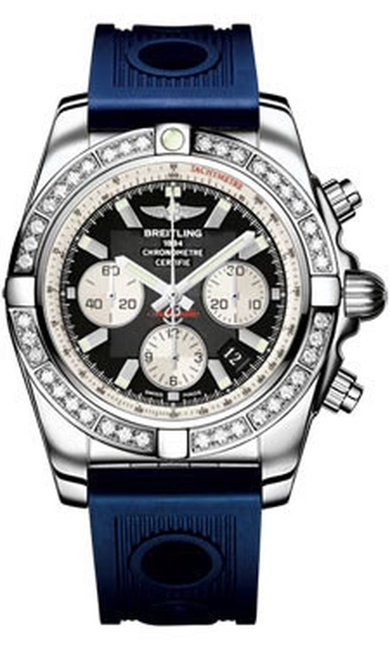 '- Chronomat 44 Steel 40 Diamond Bezel - Ocean Racer Strap