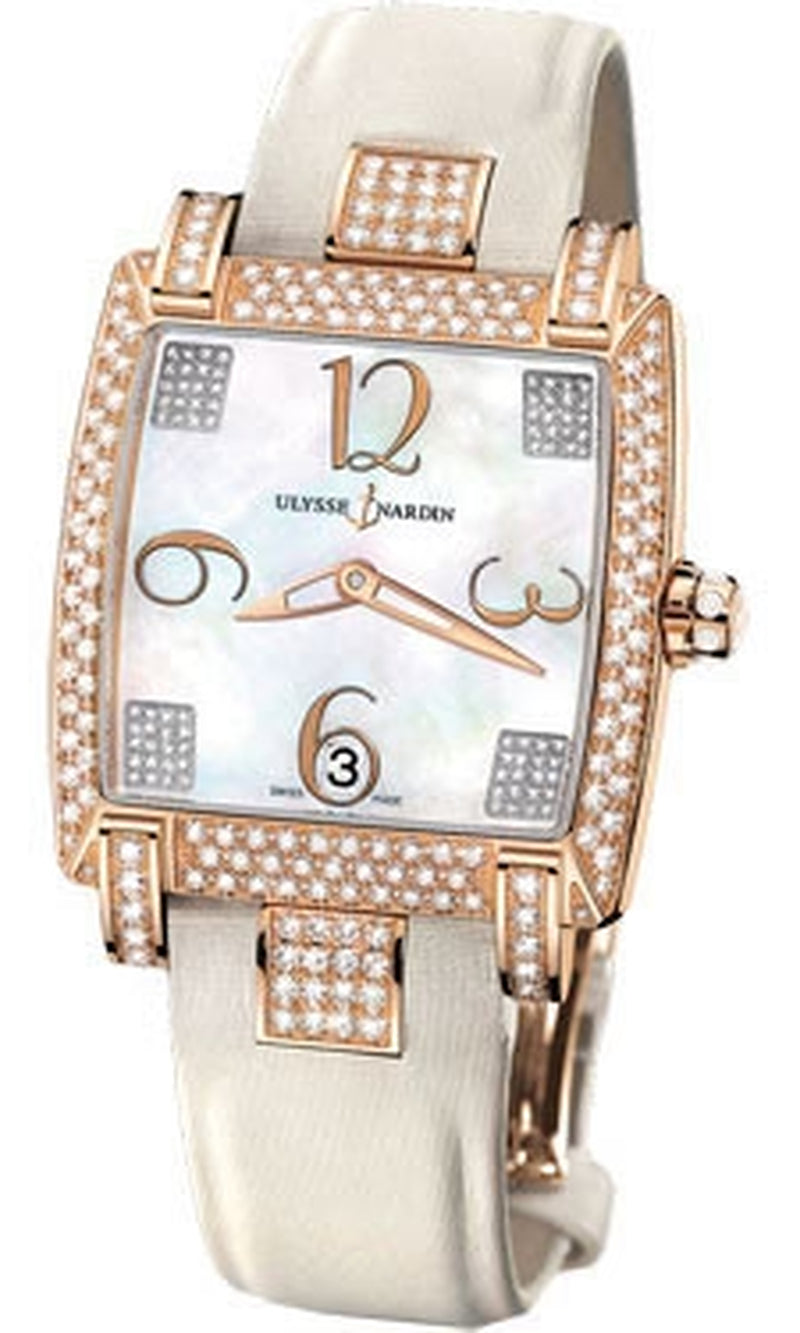 '- Caprice - Rose Gold - Diamonds - Leather Strap