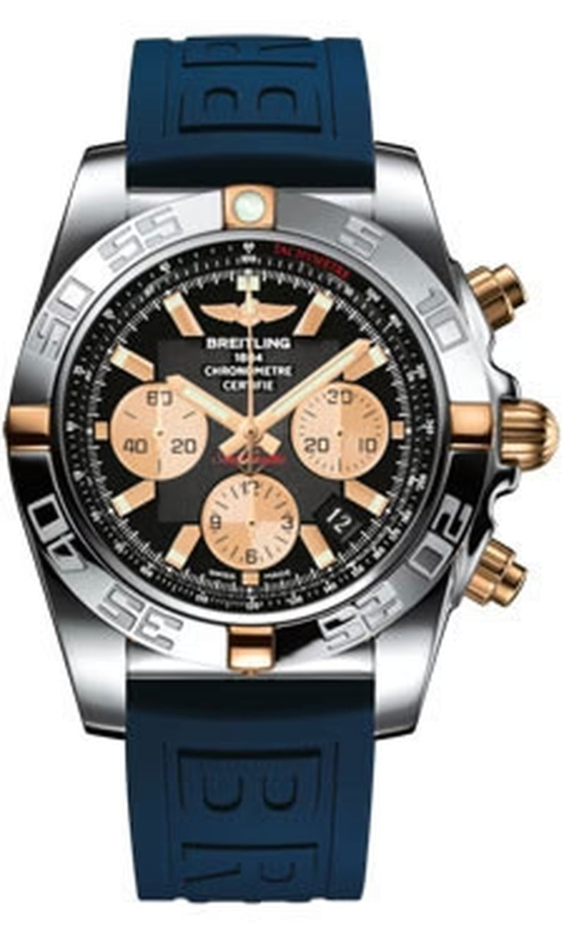 '- Chronomat 44 Two-Tone Polished Bezel - Diver Pro III Strap