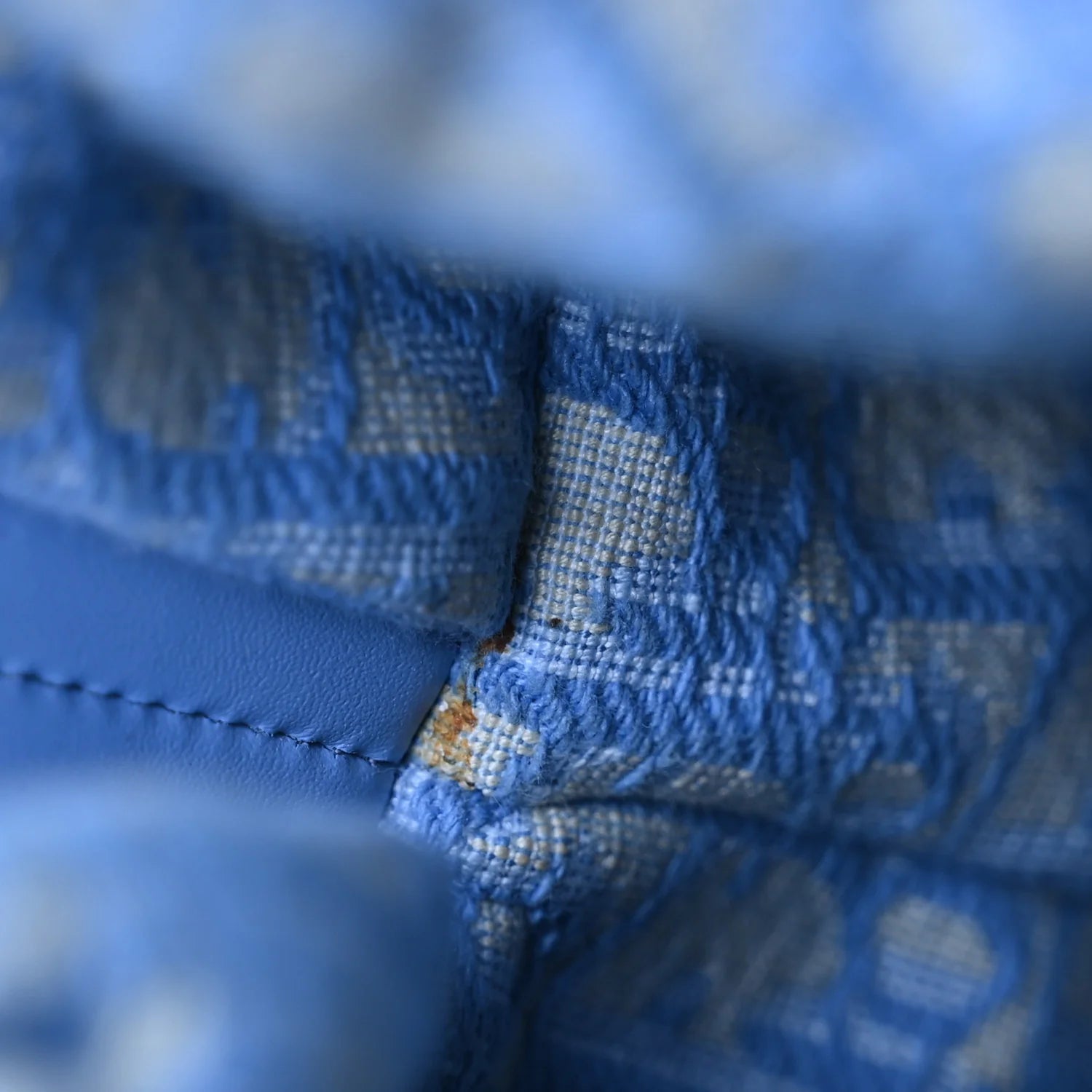 Wicker Oblique Medium Lady Dior Bag Cornflower Blue