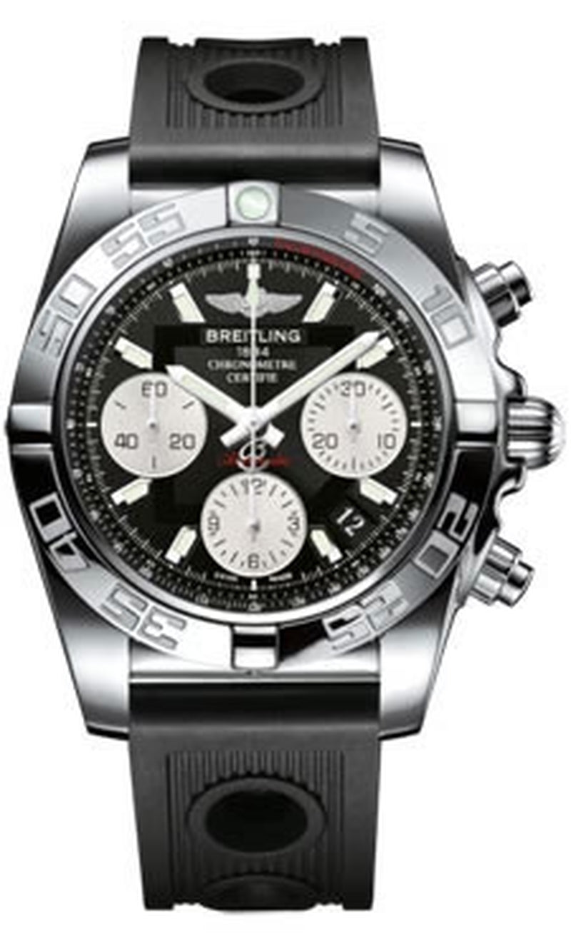 '- Chronomat 41 Steel Polished Bezel - Ocean Racer Strap