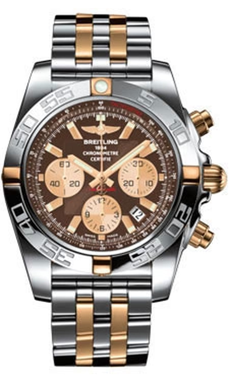 '- Chronomat 44 Two-Tone Polished Bezel - Pilot Bracelet - Two-Tone