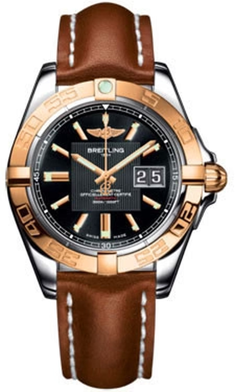 '- Galactic 41 Steel-Rose Gold - Leather Strap