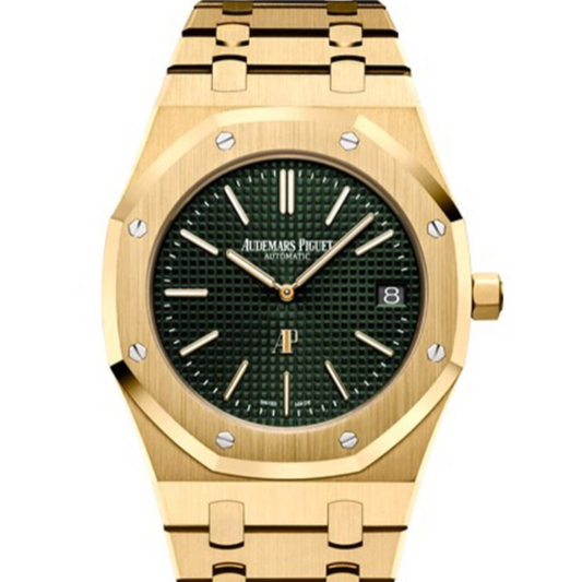 Audemars Piguet Royal Oak 39mm Green Dial Yellow Gold Bracelet 15205BA.OO.1240BA.01