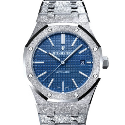 Audemars Piguet Royal Oak 41mm Blue Dial Frosted White Gold Bracelet 15410BC.GG.1224BC.01
