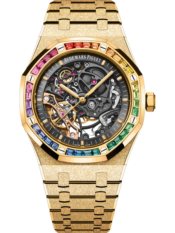 AUDEMARS PIGUET ROYAL OAK FROSTED GOLD DOUBLE BALANCE WHEEL OPENWORKED | 15412BA.YG.1224BA.01-B