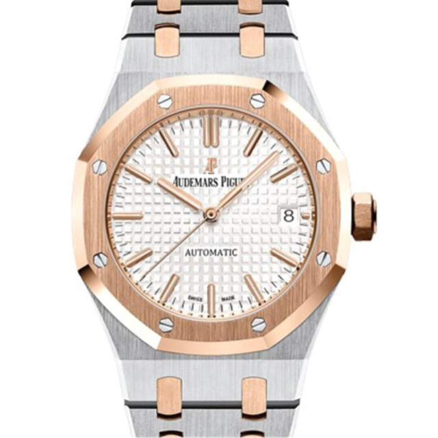 Audemars Piguet Royal Oak 37mm Silver Dial Stainless Steel & Pink Gold 15450SR.OO.1256SR.01