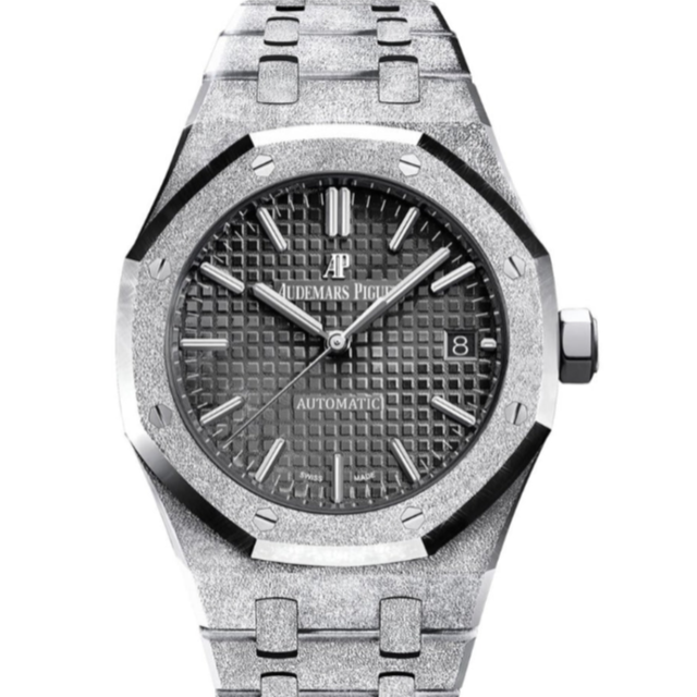 Audemars Piguet Royal Oak 37mm Black Dial Frosted White Gold Bracelet 15454BC.GG.1259BC.03