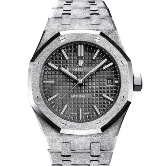 Audemars Piguet Royal Oak 37mm Black Dial Frosted White Gold Bracelet 15454BC.GG.1259BC.03