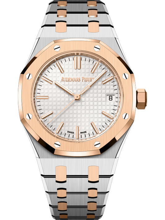 Audemars Piguet Royal Oak 15550SR, Steel & 18K Rose Gold, Silver Index Dial