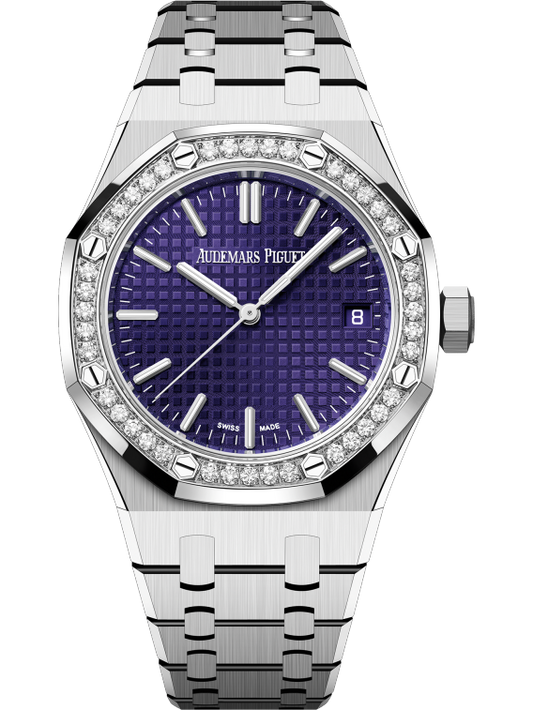 Audemars Piguet Royal Oak 37mm White Gold Diamond Bezel Purple Dial 15551BC.ZZ.1356BC.02