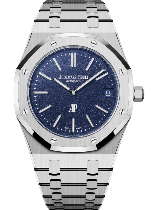 Audemars Piguet Royal Oak "Jumbo" Extra-Thin 39mm White Gold Grainy Blue Dial 16202BC.OO.1240BC.02