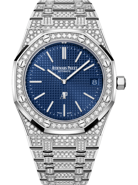 Audemars Piguet Royal Oak "Jumbo" Extra-Thin White Gold/Diamond Blue Dial 16202BC.ZZ.1241BC.02