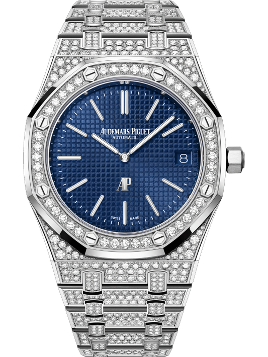 Audemars Piguet Royal Oak "Jumbo" Extra-Thin White Gold/Diamond Blue Dial 16202BC.ZZ.1241BC.02