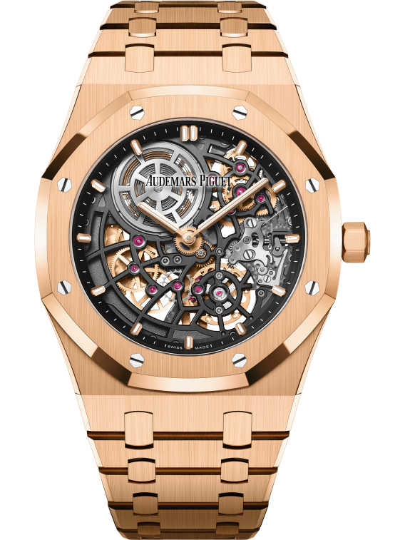 Audemars Piguet Royal Oak 16204OR.OO.1240OR.03 Openworked 'Jumbo' Extra-Thin Rose Gold