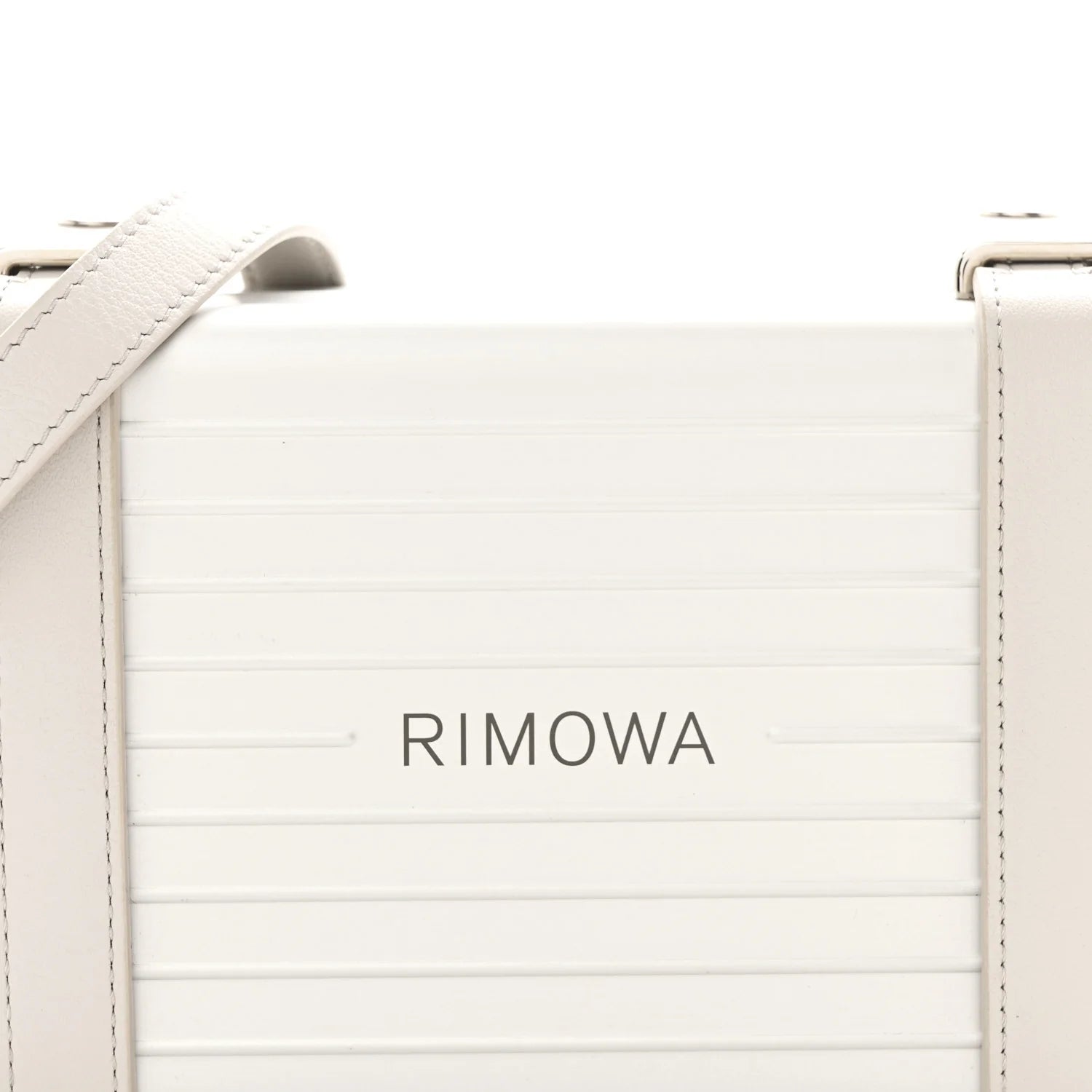 X RIMOWA Aluminum Personal Clutch on Strap Silver