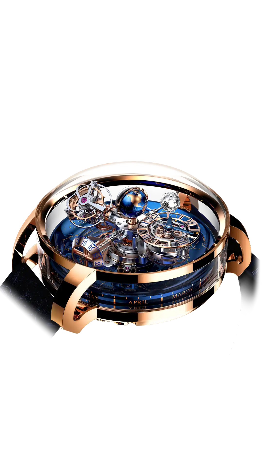 Astronomia Sky |  Rose Gold, White Moon Jacob & Co.