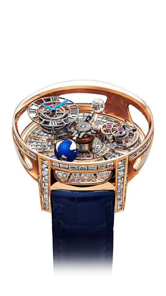 Astronomia Tourbillon Baguette |  Rose Gold, Baguette 5 Minutes Jacob & Co.