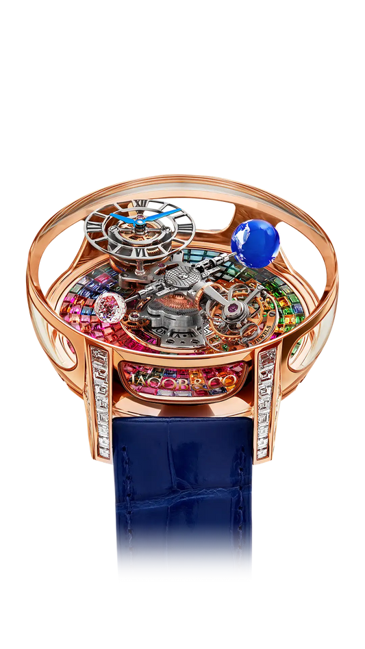 Astronomia Tourbillon Baguette |  Rose Gold, Arlequino Jacob & Co.