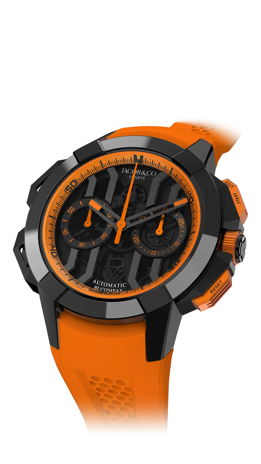 Epic X Chrono 44MM |  Black Titanium (Orange) Jacob & Co.