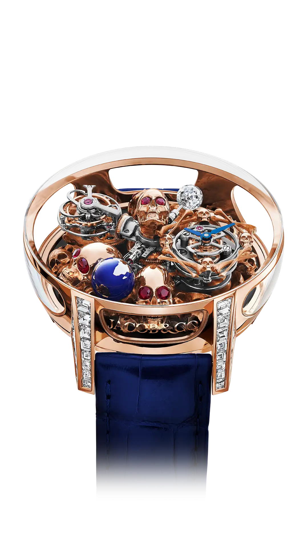 Astronomia Art |  4 Skulls (Rose Gold, Baguette) Jacob & Co.