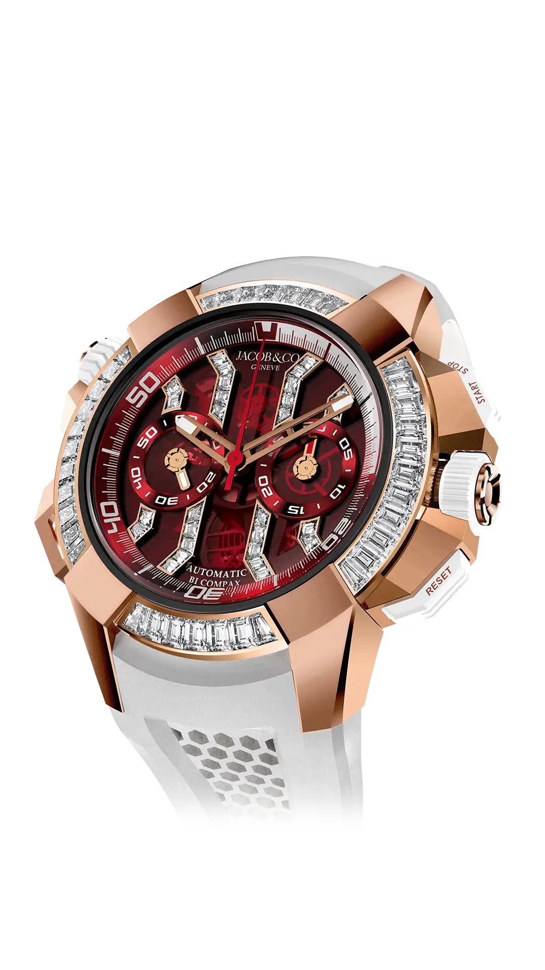 Epic X Chrono Baguette |  Red Crystal Jacob & Co.