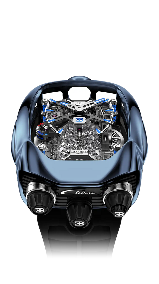 Bugatti Chiron Tourbillon BLUE TITANIUM | Jacob & Co.
