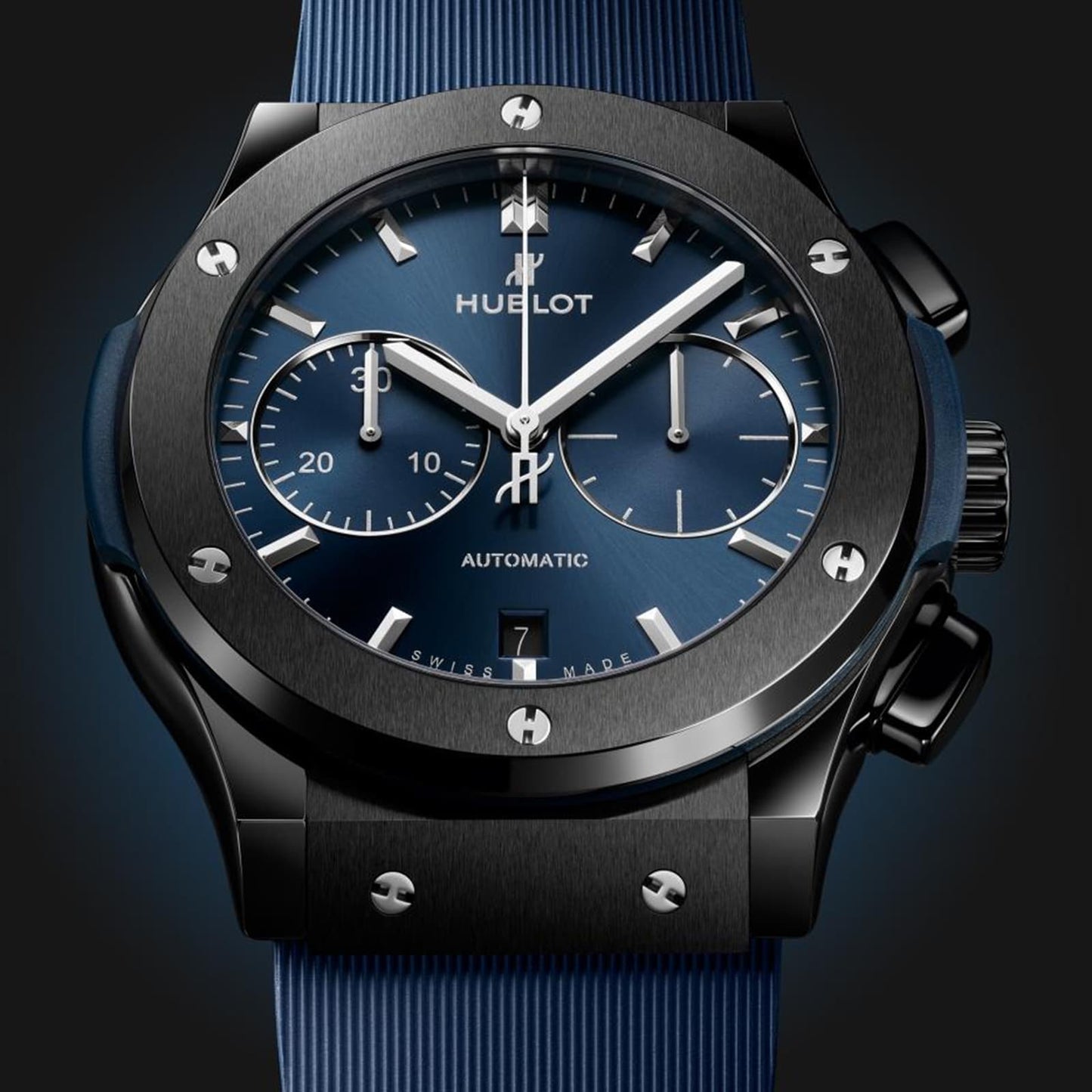 Classic Fusion Ceramic Blue Chronograph