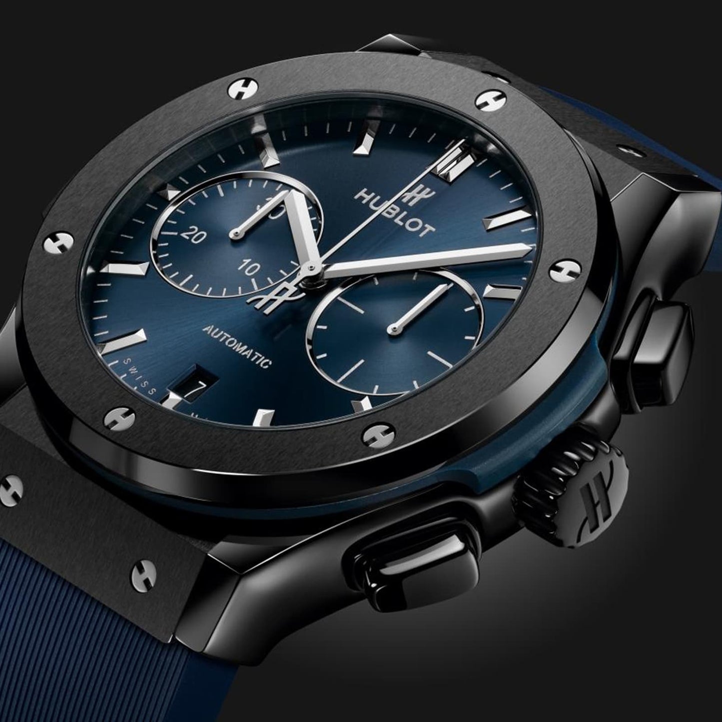Classic Fusion Ceramic Blue Chronograph