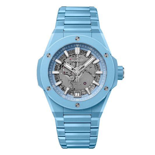 Big Bang Integrated Time Only Sky Blue Ceramic